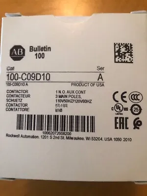 Buy  New  Allen Bradley 100-c09d10 Contactor  New In The Box  • 110$