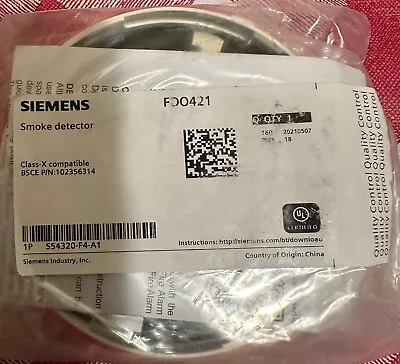 Buy Siemens FDO421 Photoelectric Smoke Detector - White (NEW) • 40$