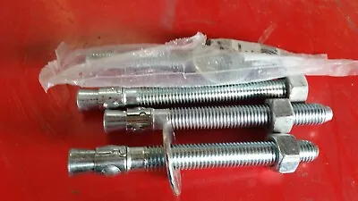 Buy (4) Concrete Wedge Anchor Bolts 5/8 X 6  Includes Nuts & Washers Made In USA NOS • 18$