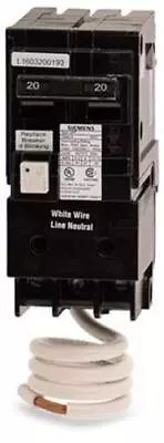 Buy QF220A Siemens GFI Circuit Breaker 2P 20A NEW INVENTORY • 132.53$