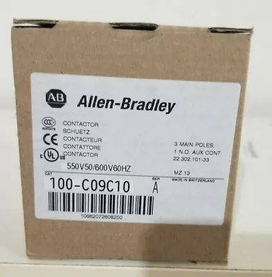 Buy Brand New Allen Bradley 100C 09C10 Contactor Catalog 100-C09C10 Ser A • 40$