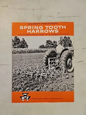 Buy Vintage 1958 Massey Ferguson 63 & 67 Spring Tooth Harrow Dealer Sales Brochure • 12.71$
