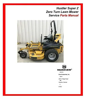 Buy Replacement Parts Manual Fits Hustler Super Z Zero Turn Lawn Mower 1013 • 7.56$