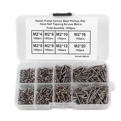 Buy 800Pcs Stainless Steel Self Tapping Screw Assortment Kit Lock Nut Wood Z1H1 • 8.03$