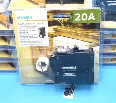 Buy New Circuit Breaker Siemens Q120DF 20 Amp 1 Pole 120V Dual GFCI/AFCI @ • 54.99$