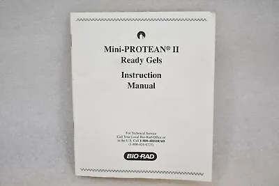 Buy Bio-rad Mini-protean Ii Ready Gels Instruction Manual • 29.99$