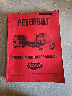 Buy 1970s PETERBILT TRUCK OWNERS MAINTENANCE MANUAL REPAIR SHOP SERVICE • 65$