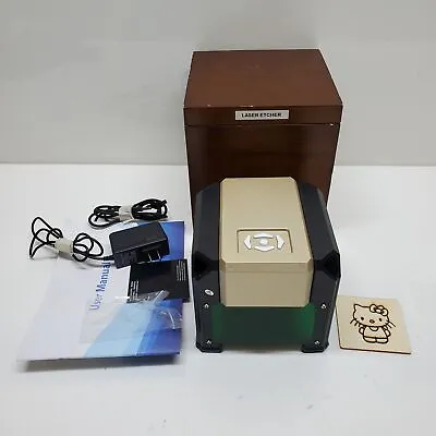 Buy Laser Engraving Machine Desktop Printer In Wooden Box Untested • 9.99$