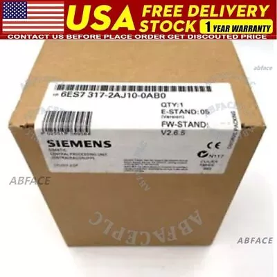 Buy New Siemens 6ES7317-2AJ10-0AB0 6ES7 317-2AJ10-0AB0 SIMATIC S7-300, CPU 317-2DP • 510.18$