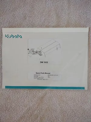 Buy Kubota Dm 1022 Disc Mower Parts Manual. • 12.95$