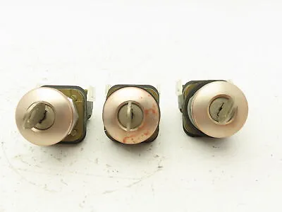 Buy Allen Bradley 800T-E24 Cylinder Lock Push Button Switch Keyed E Stop Lot Of 3 • 119.99$
