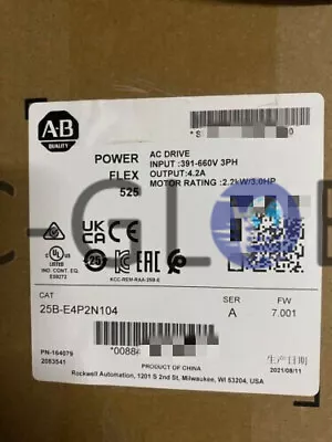 Buy 1PC New Allen Bradley 25B-E4P2N104 525 2.2kW (3Hp) AC Drive Expedited Shipping • 770.21$