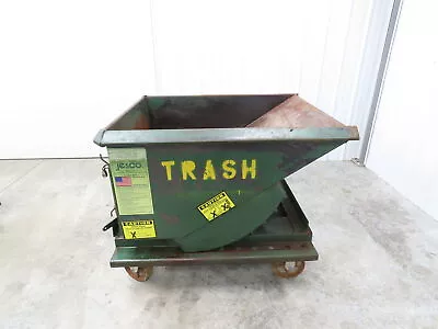 Buy Jesco 211311 Self Dumping Hopper 1/2 Yard Forklift Steel Dumpster 4000LBS Green • 899.99$
