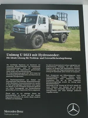 Buy Mercedes-Benz Unimog U5023 With Hydroseeder Brochure (2731) • 3.34$