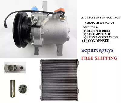 Buy NEW A/C Compressor MASTER SERVICE PACKAGE For Kubota L3560  RD45193900  • 784.99$