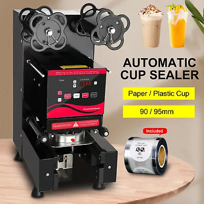 Buy Wixkix Electric Cup Sealing Machine Cup Sealer Machine Bubble Tea Equipment US • 664.99$