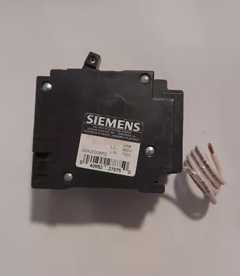 Buy Siemens QSA2020SPD Whole House Surge Protection With Two 20-Amp Circuit Breakers • 104$