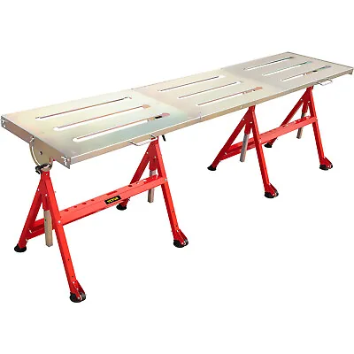 Buy VEVOR Adjustable Steel Welding Table Strong Hold Industrial Bench 90 X 20 Inches • 151.99$