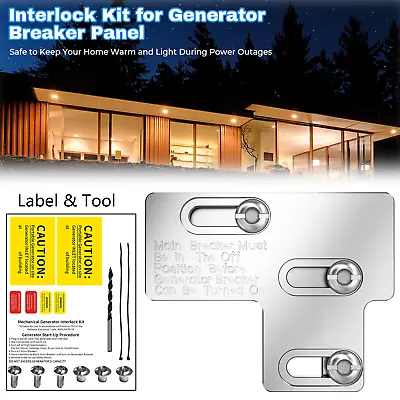 Buy For Siemans Or ITE 100 Amp Panels Generator Interlock Breaker Panel Aluminum Kit • 35.69$
