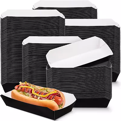 Buy 200 Pcs 2Lb Paper Food Tray Disposable Food Boats Hot Dog Tray 7 Inch Nacho Tray • 34.29$