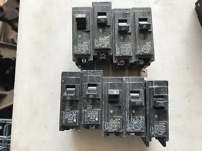 Buy Nine (9) Siemens 20 Amp 1-Pole 10kA Circuit Breakers, Used • 39.99$