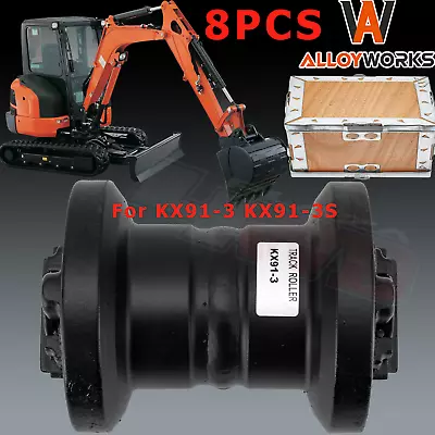 Buy 8PCS Bottom Roller Undercarriage Fits Kubota KX91-3 KX91-3S KX91-3S2 Excavator • 759$