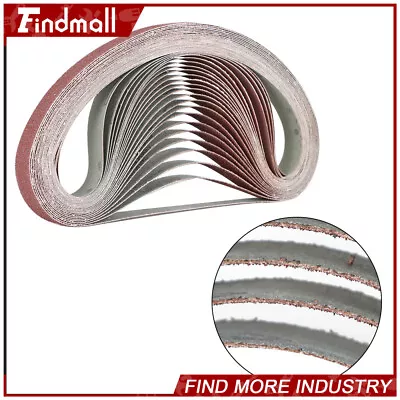 Buy Findmall 24 Pcs 1  X 30  60 80 120 150 240 400 Grits Belt Sander Sandpaper • 14.52$