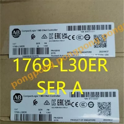Buy New Factory Sealed AB 1769-L30ER /A CompactLogix 1MB ENet Controller 1769L30ER • 1,179$
