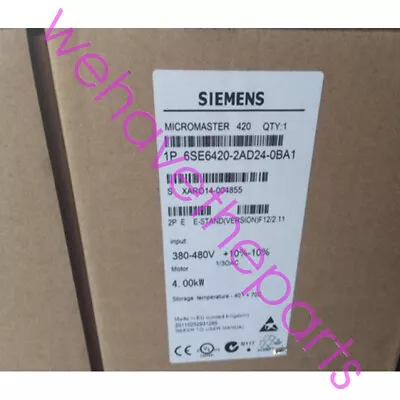 Buy New Siemens 6SE6420-2AD24-0BA1 Micromaster 6SE64202AD240BA1 Expedited Ship • 636.86$