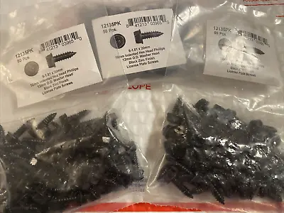 Buy (3x50ea) 12135PK Black Zinc Finish License Plate Screws 6-1.81 X 20mm X 10mm Hex • 49.99$
