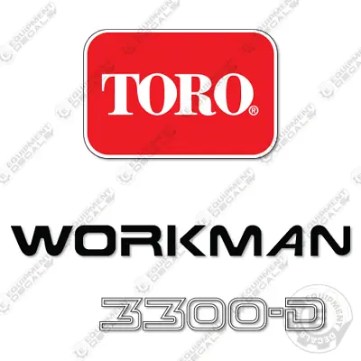 Buy Fits Toro Workman 3300D Decal Kit Utility Vehicle - 7 YEAR OUTDOOR 3M VINYL! • 49.95$