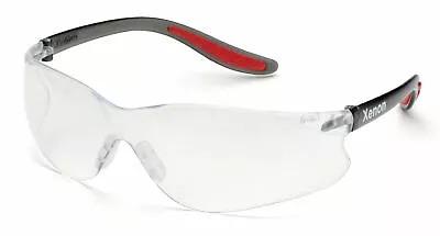 Buy Elvex Delta Plus Xenon Safety Glasses Clear Lens Black Red Frame Frameless Z87.1 • 7.25$