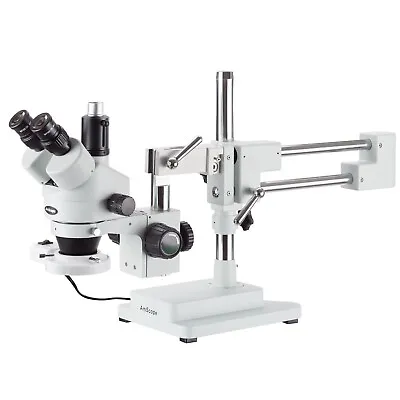 Buy 3.5X-180X Trinocular Stereo Microscope With A Fluorescent Ring Light • 673.99$