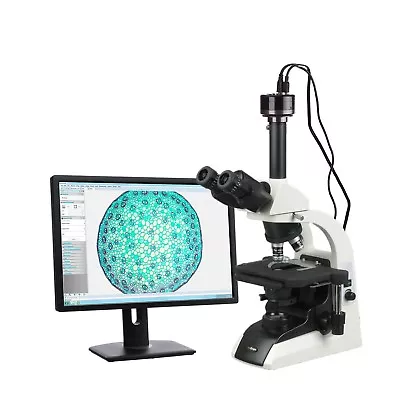 Buy AmScope 40X-2500X Infinity Plan Trinocular Biological Microscope + HD Camera • 1,439.99$