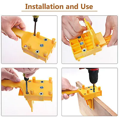 Buy Handheld Woodworking Doweling Jig Drill Guide Wood Dowel Drilling Hole Tools US • 14.99$