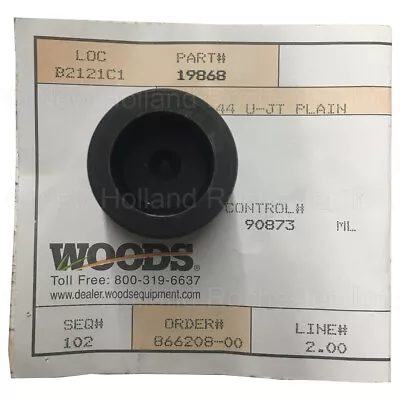 Buy Woods U-Joint Plain Cup 44 Part # 19868 For 2120 2120Q 3180 3180Q Batwing Mower • 21.12$