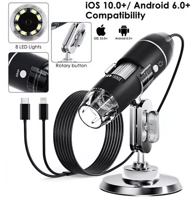 Buy Digital Microscope 1600X USB Coin Microscope 8 LED Magnifier Soldering Camera US • 22.76$