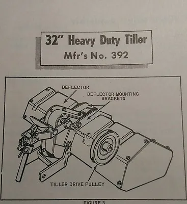 Buy Simplicity Ride Lawn Garden Tractor 32 Tiller Implement Owner & Parts Manual 392 • 54.99$