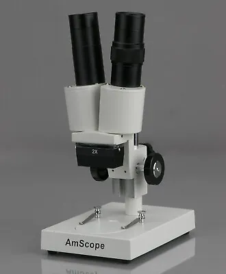 Buy AmScope SE104-P 20X Student Kids Metal Frame Binocular Stereo Microscope • 84.99$