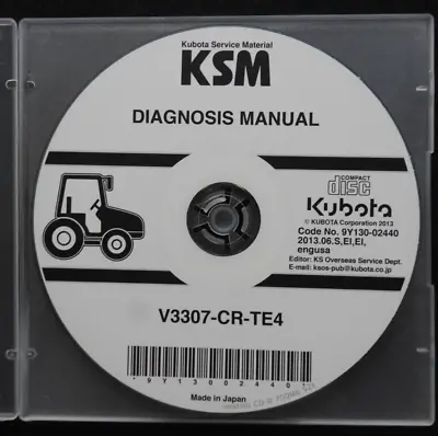 Buy Kubota Svl75 Skid Steer Loader  V3307-cr-te4 Engine  Diagnosis Manual On Cd • 27.85$