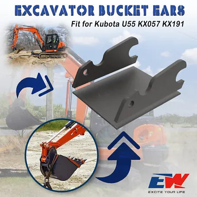Buy Excavator Quick Attach Bucket Ears Attachment For Kubota U55 KX057 KX191 Steel • 182.69$