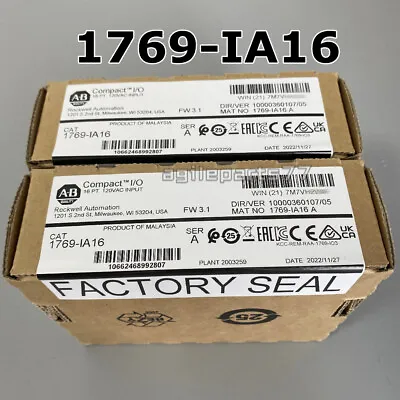 Buy New Sealed AB 1769-IA16 SER A CompactLogix 16 Pt 120VAC D/I Module PLC 1769IA16 • 242$