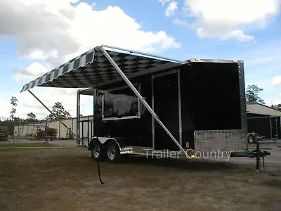 Buy NEW 7x18 7 X 18 Enclosed Concession Food BBQ Trailer • 18,595$