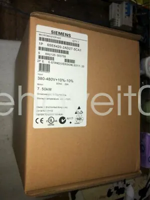 Buy 1PC NEW Siemens Micromaster 6SE6420-2AD27-5CA1 In BOX 6SE64202AD275CA1 Fast Ship • 929.75$