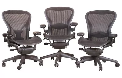 Buy 3x Herman Miller Aeron Chair  Size C Excellent - NYC Pickup • 1,000$