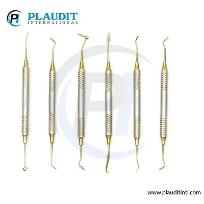 Buy GOLD 6 Dental Composite Filling Non-stick Instruments Restorative Glass Ionomer  • 30$