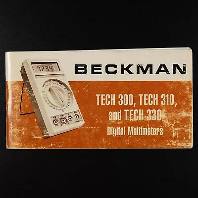 Buy Manual For Beckman Industrial TECH 300 310 330 Digital Multimeter + Inserts [C1] • 11.99$