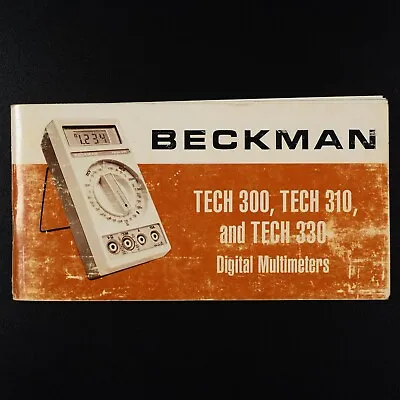 Buy Manual For Beckman Industrial TECH 300 310 330 Digital Multimeter + Inserts [M1] • 8.99$