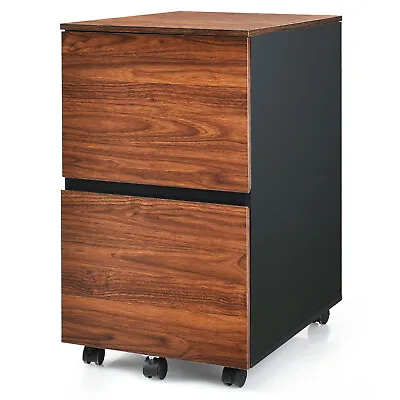 Buy Costway 2 Drawer Mobile File Cabinet Rolling Filing Cabinet • 119.98$