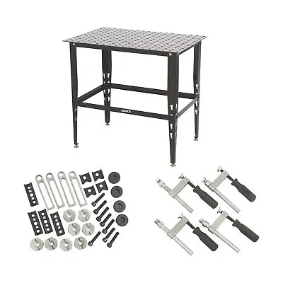 Buy Klutch Steel Welding Table With Tool Kit - 36in.L X 24in.W X 33 1/4in.H • 199.27$